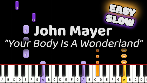 John Mayer – Your Body Is A Wonderland – Easy – Slow – MARKS PIANO