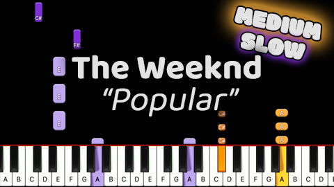 The Weeknd – Popular – Medium – Slow
