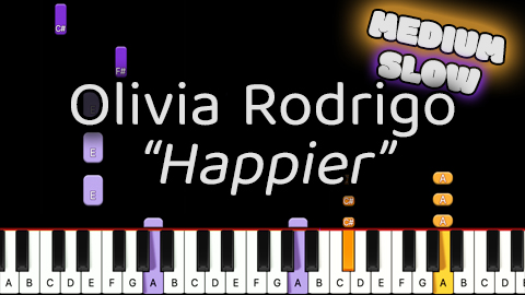 Olivia Rodrigo – Happier – Medium – Slow