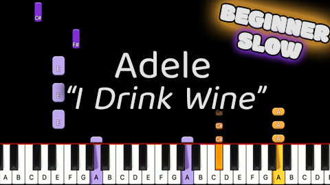 Adele – I Drink Wine – Beginner – Slow