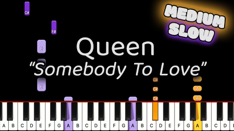 Queen – Somebody To Love – Medium – Slow
