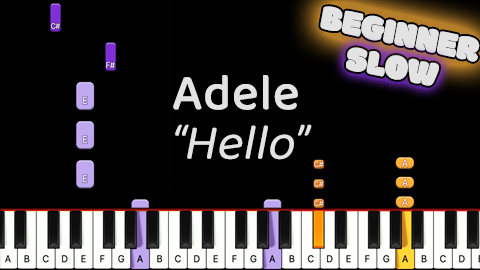 Adele – Hello – Beginner – Slow
